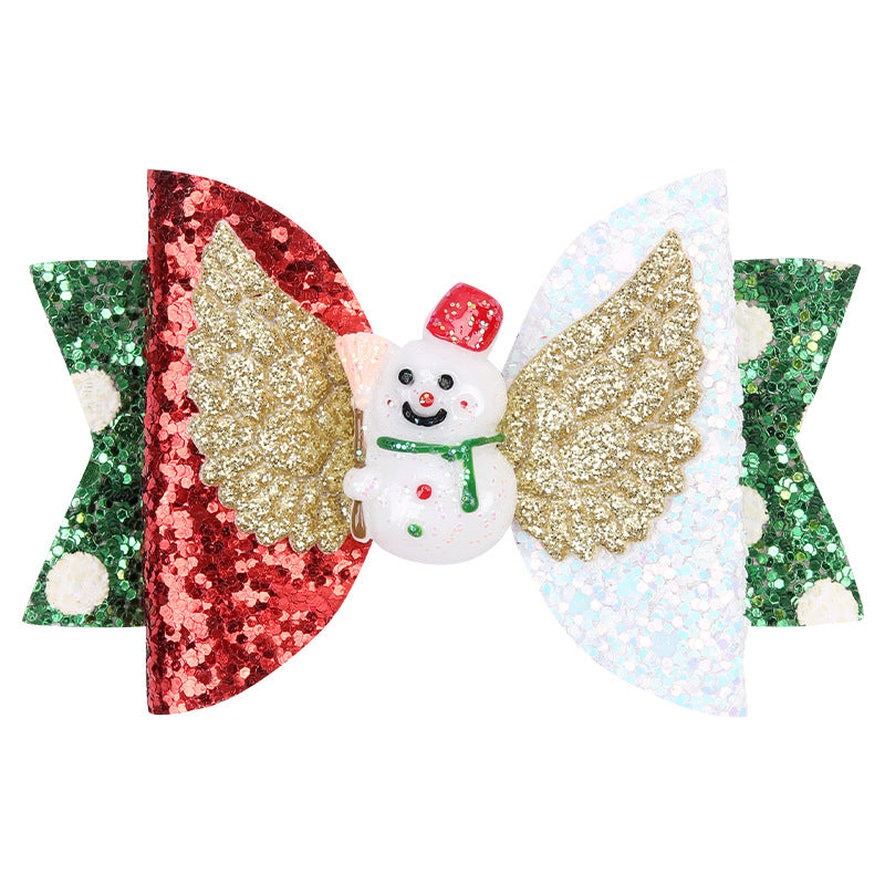 Wholesale 3pcs/pack Christmas Series Bow Hairpin